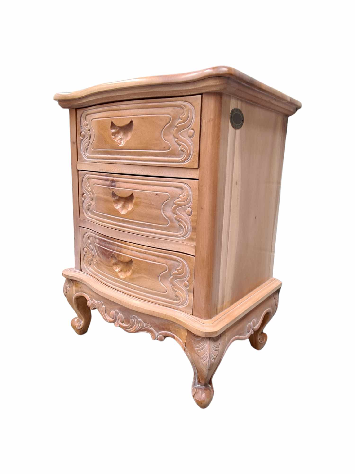 DOMINIQUE THREE DRAWER BEDSIDE
