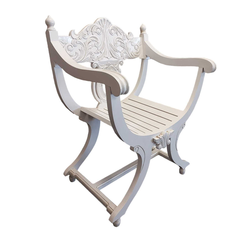 French Cross Frame Armchair