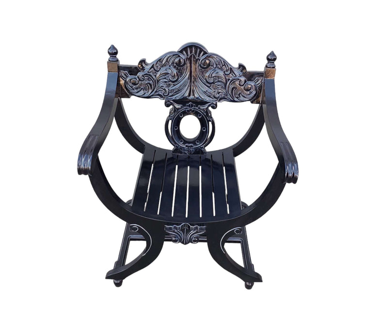 French Cross Frame Armchair