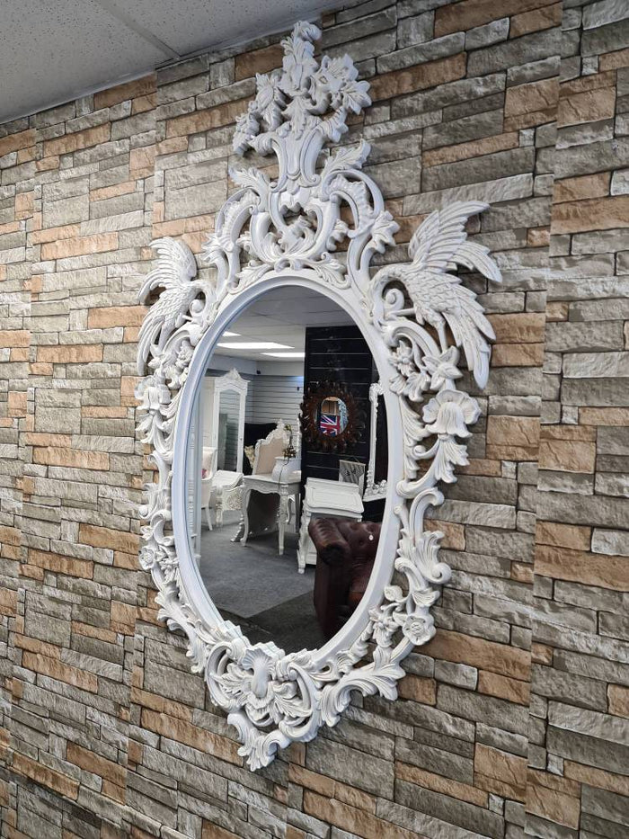 LARGE FRENCH MIRROR (HAND CARVED)