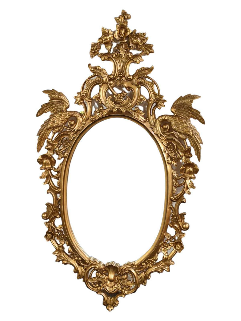 LARGE FRENCH MIRROR (HAND CARVED)