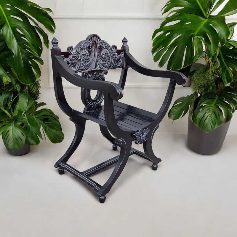 French Cross Frame Armchair