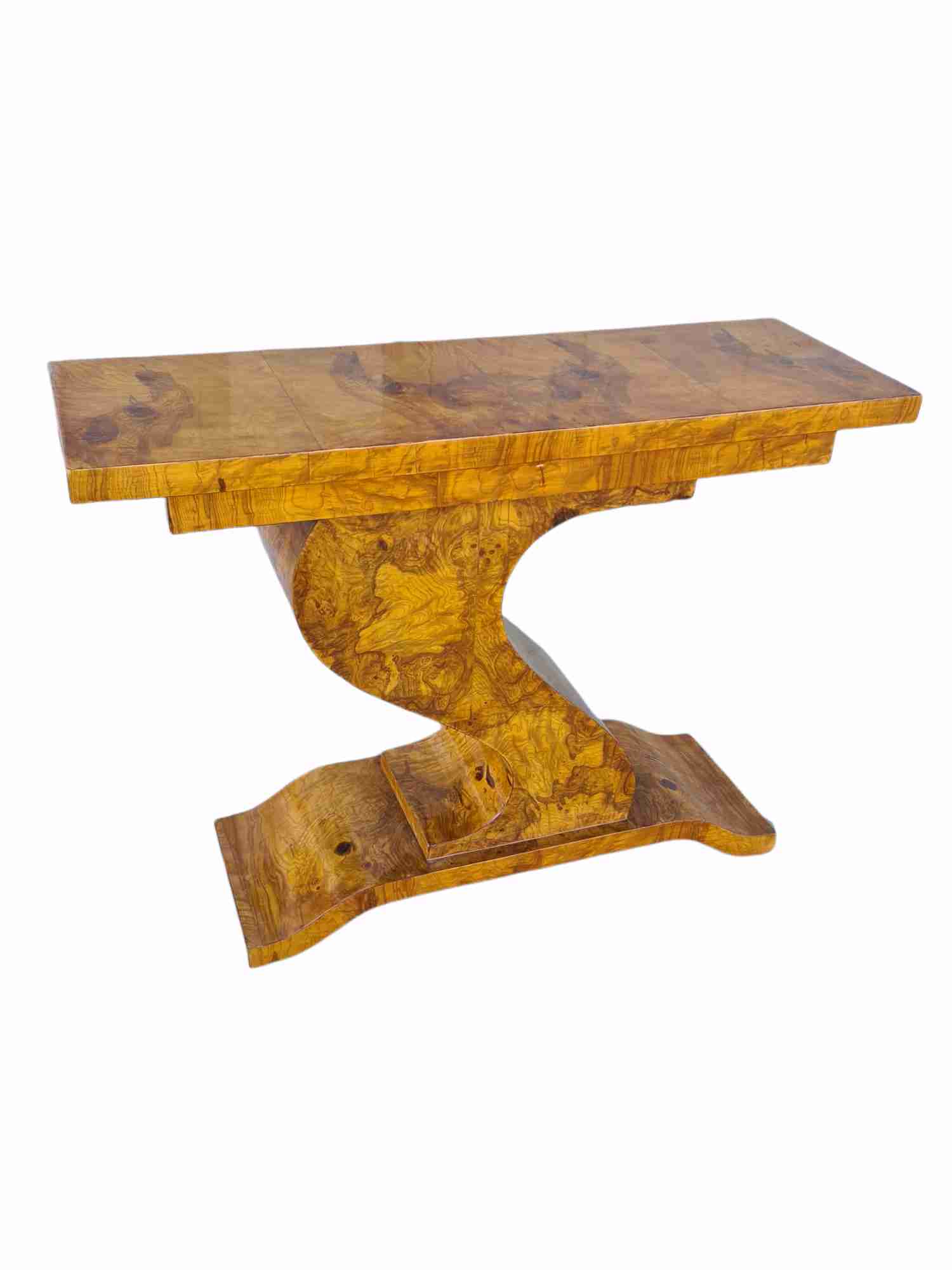 Burr walnut Art Deco Console