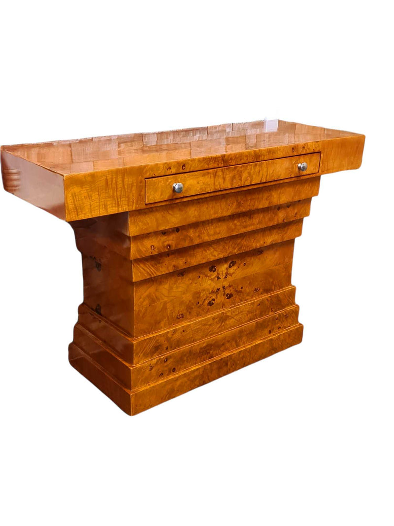 Symphony Burr Walnut Art Deco Console